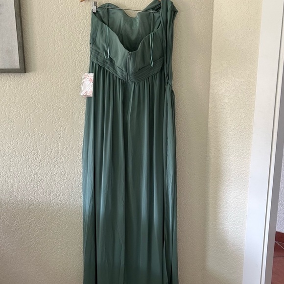New NWT Birdy Grey “Grace” Convertible Chiffon Gown Maxi Dress Sea Glass Green - Picture 10 of 13